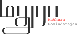 portfolio logo - mathura written in tamil and english